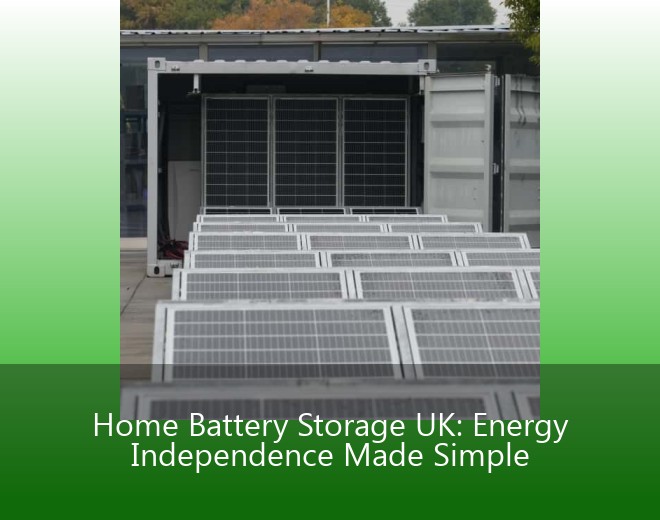 Home Battery Storage UK: Energy Independence Made Simple